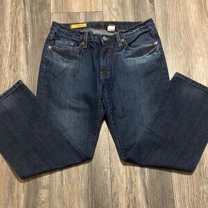 Red Engine Dark Wash Straight Jeans